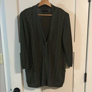 Kenneth Cole Olive Green Knit Cardigan